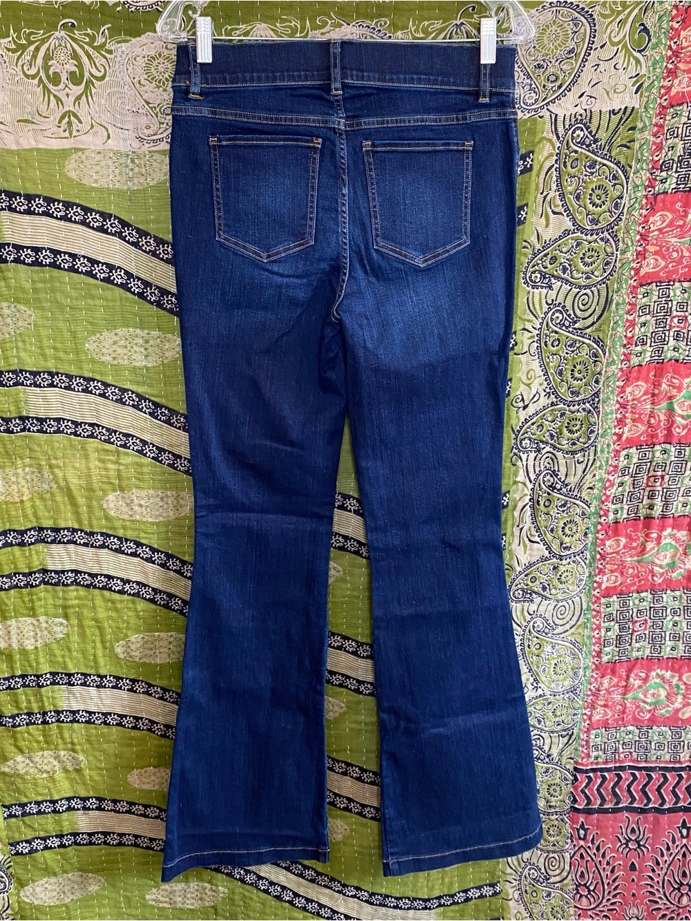 NWT. Spanx Midnight Shade Flare Downtown Pull-On Shaping Pants Size Medium Chic - Picture 9 of 16